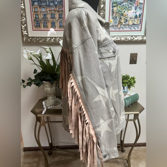 THE MORGAN WALLEN STAR FRINGE COUNTRY WESTERN CONCERT JEAN JACKET SZ S-L NWT - Picture 10 of 10